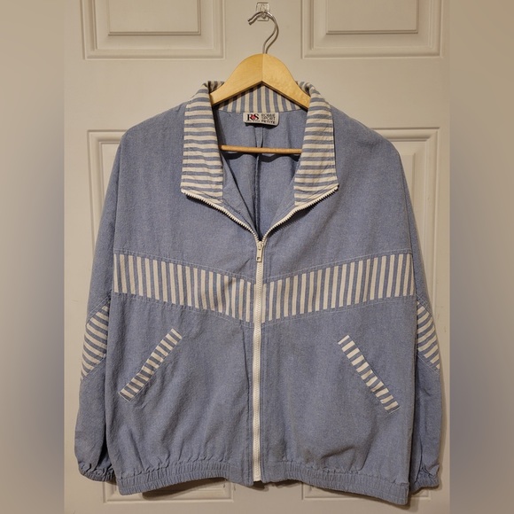 Lightweight denim windbreaker / bomber jacket - Picture 1 of 3